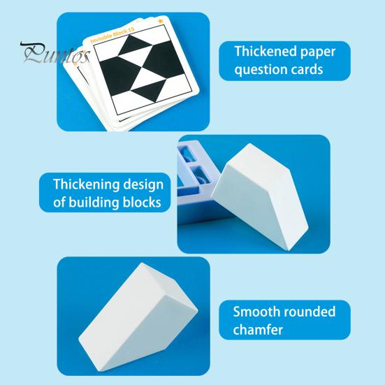 1 комплект, черно-белый строительный блок, головоломка, скрытое здание, кирпич, настольная игра, геометрическая форма, познание, пространственное воображение, тренировка, образовательная игра