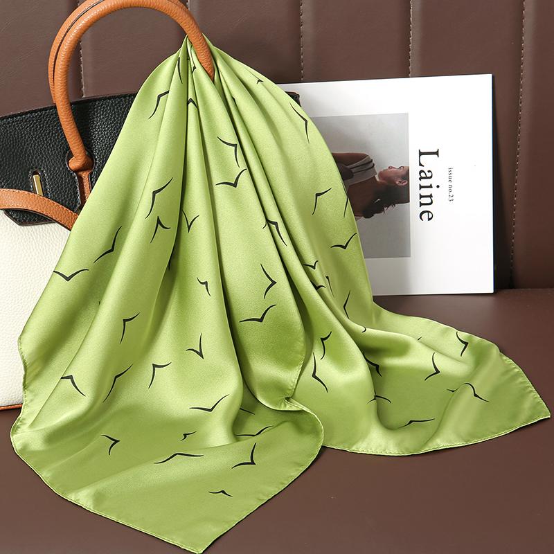Luxury Brand Scarves for Women Shawl Print Silk Satin Hijab Scarf Female Bandana 70*70cm Square Shawls Scarfs For Ladies