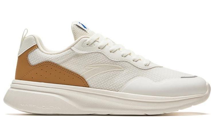 Men's Sneakers Anta Cushioning, Wear Resistant Low top Chunky Sneakers Men's White Brown