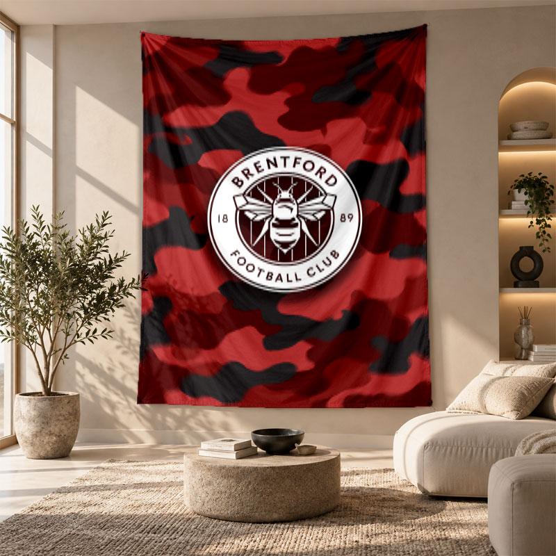 Decorative Tapestry,Brentford Football Printed Wall Art, Lightweight Wall Hanging For Bedroom Background