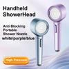 Detachable Handheld Shower Head 3-Speed Adjustable Anti Blocking High Pressure Shower Large Flow Rainfall