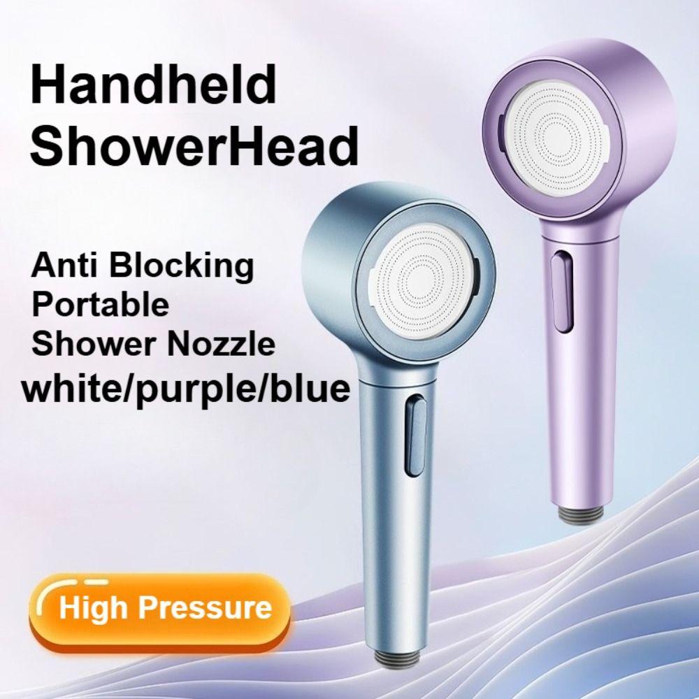 Detachable Handheld Shower Head 3-Speed Adjustable Anti Blocking High Pressure Shower Large Flow Rainfall