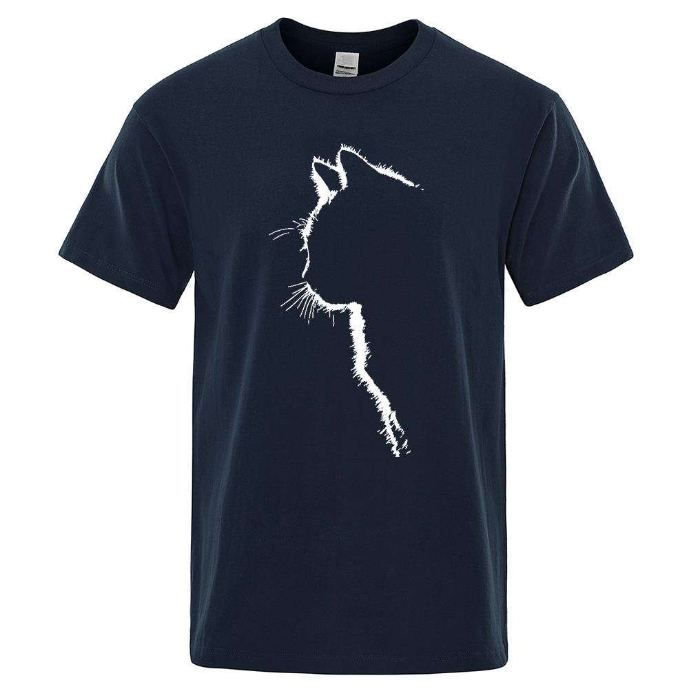 Хлопковые футболки для мужчин, крутые футболки с котами и животными, летние футболки с короткими рукавами, мужские уличные футболки в стиле хип-хоп, забавные футболки