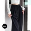 SAINT MARANT SL2420 Модные Повседневные Широкие Брюки на Пояс с Высокой Талией, Четыре Сезона, Женский, Пояс, Талия, Черный, Брюки, Костюм, Стильные,