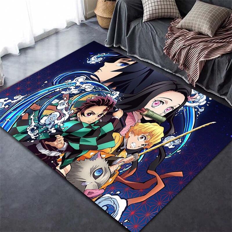 Devil's Blade аниме Demon Slayer Kimetsu ковер с 3D принтом домашний декор мягкий коврик для спальни детские игровые ковры для ползания для гостиной
