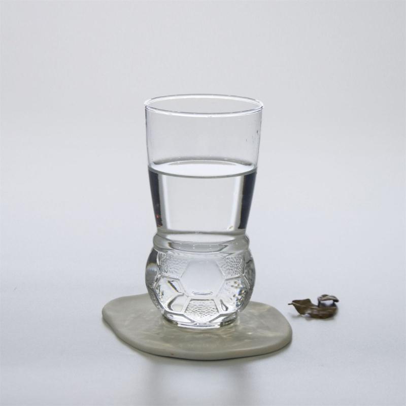 6Pcs Clear Soccer Design Glass Cups 450ml Large Capacity Watch Game Drinkware For Beer And Beverages
