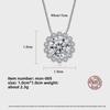 Ожерелье PAG&MAG Moissanite Snowflake для женщин - серебро 925 пробы, простой корейский дизайн