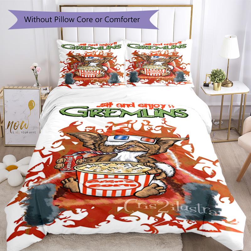 Gremlins Quilt Cover Set Design for Living Room Machine Washable Christmas Gift