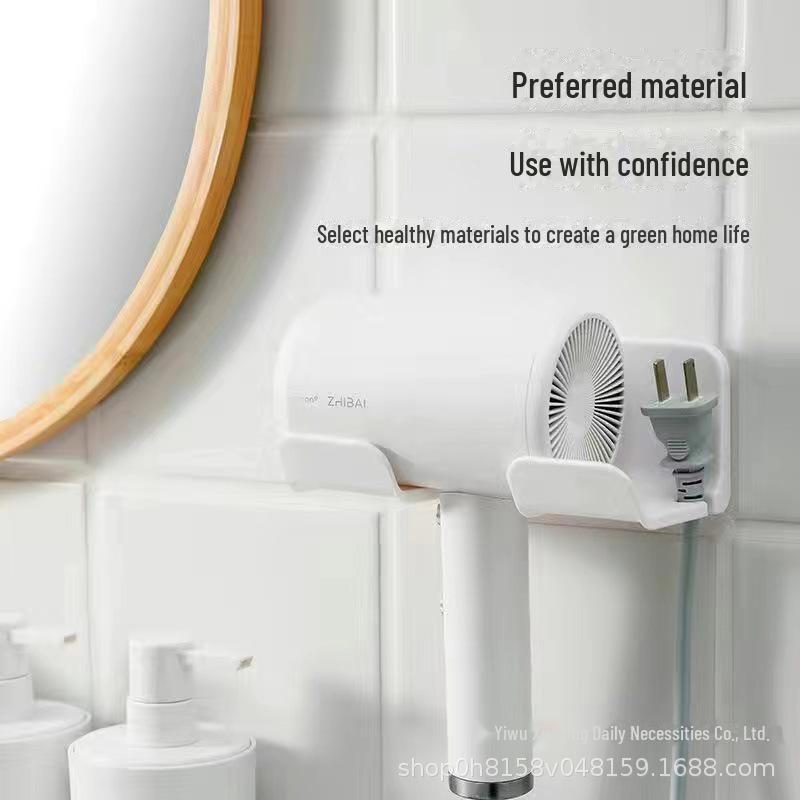 Компактный настенный держатель для фена из прочного пластика