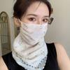 Outdoor Windproof Dustproof Breathable Scarf Mask Triangular Silk Scarf For Woman