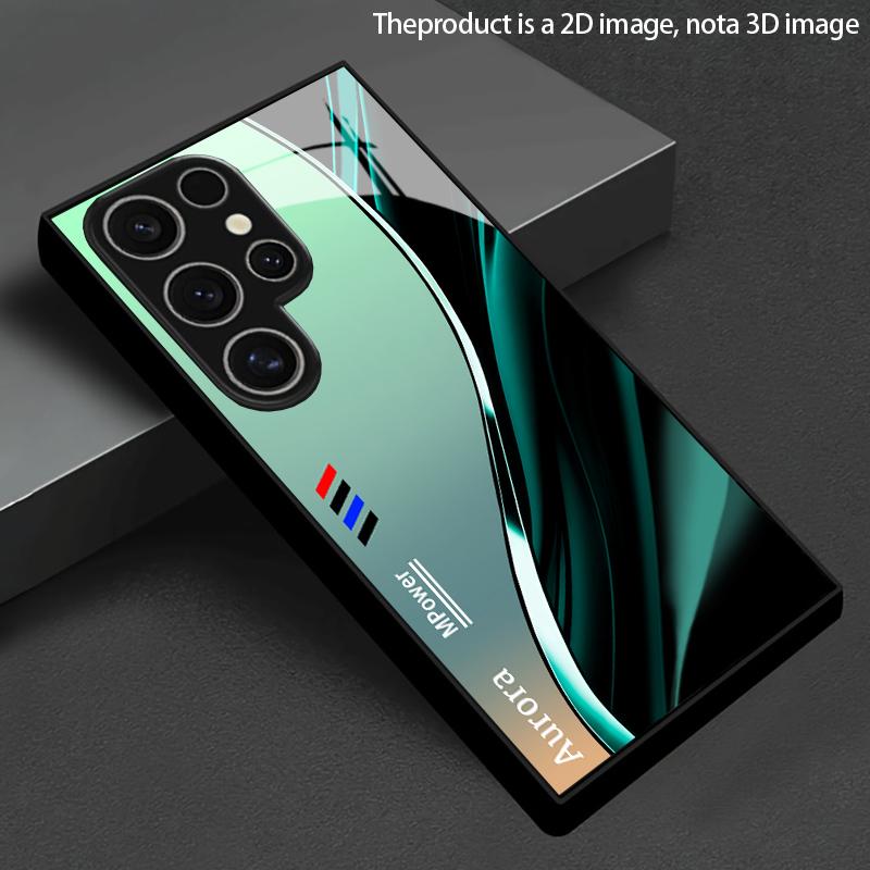 Закаленное стекло для телефона с 2D синим узором в виде дуги для Samsung S26 S25 S24 S23 S22 S21 S20 A56 A36 A16Прочный устойчивый к царапинам чехол