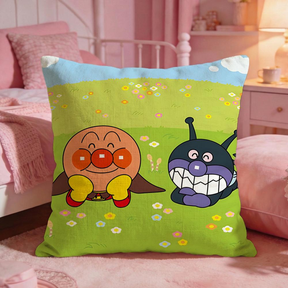 AAnpanmanS Cute Cartoon Cushion Cover Premium Comfort Reversible Pillow Cove Two In One Design For Any Room Car Interior