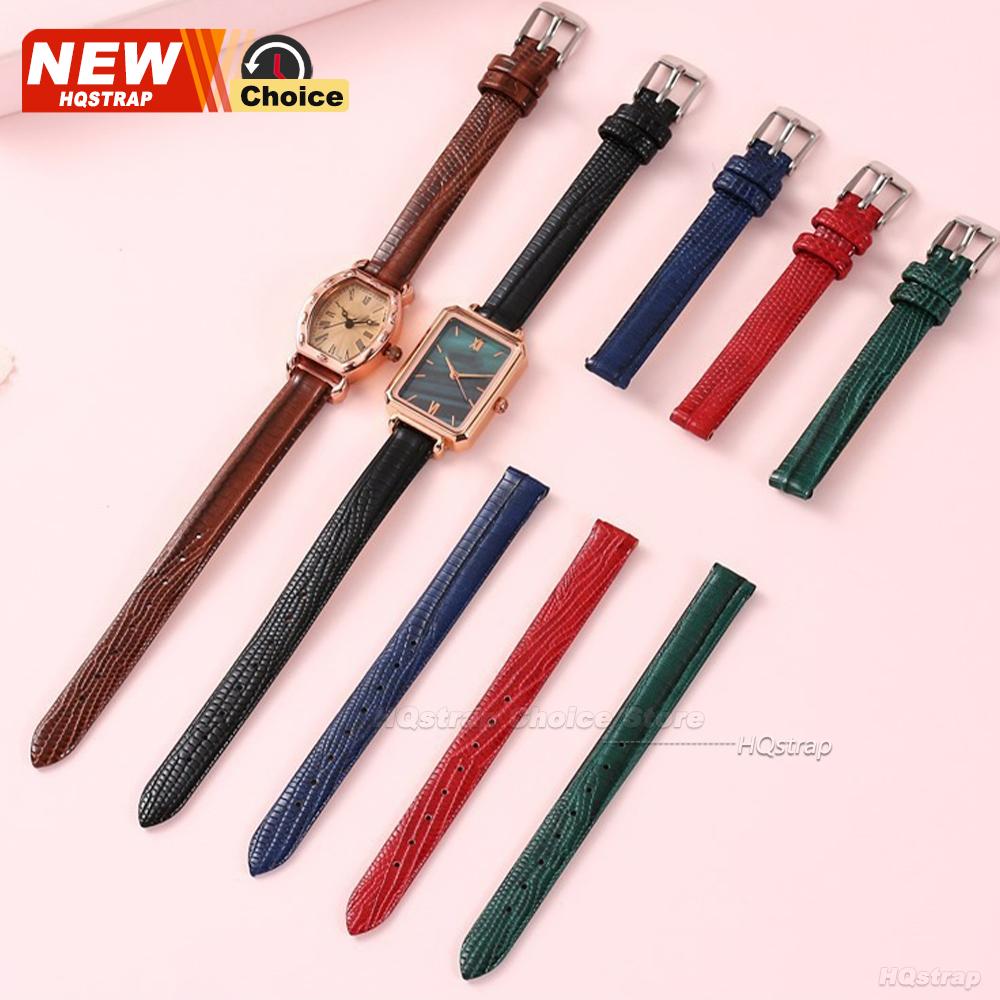 New Lizard Patterned Ultra-thin Leather Strap for Women Watch Band 8mm 10mm 12mm 14mm Slim Leather WatchStrap Universal Bands 3