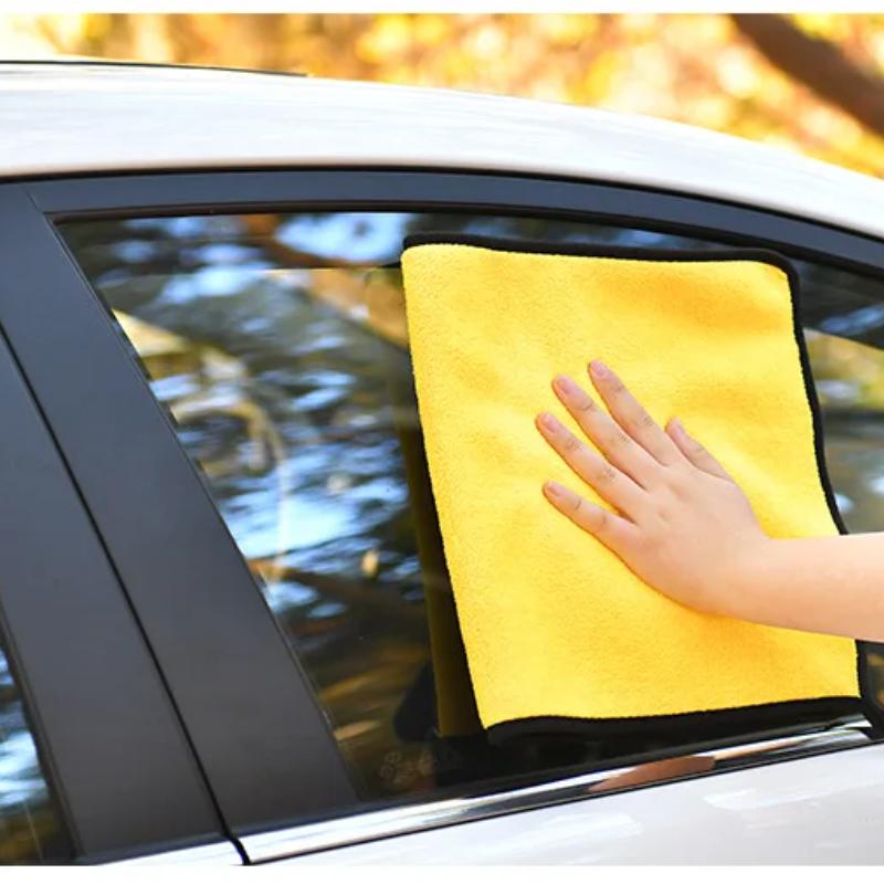 5/2/1 шт. утолщенные полотенца для чистки автомобиля из микрофибры, мягкие быстросохнущие тряпки для протирки окон, зеркал, дома, двухслойные чистые тряпки