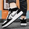 Fashion Men's Trending Four Seasons High Top Skateboarding Breathable Shoes Large Size Students Male Casual Soft Sole Comfortable Sneakers for Teens
