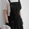 New Embroidery Flower Kitchen Apron Cotton Adjustable Dress Apron Pleated Style Cross-back Apron Garden Work
