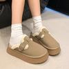 2024 New Women Home Cotton Slippers Comfortable Suede Non-slip Thick-soled Slippers Plush Warm Classic Casual Winter Botas Mujer