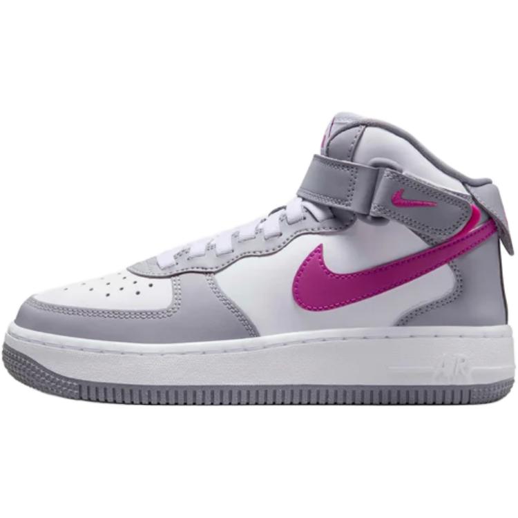 Nike Амортизация Air Force 1, Износостойкие Высокие Детские Повседневные Кроссовки Бетонно-Серый Белый Горячий Розовый Унисекс FN1193-003