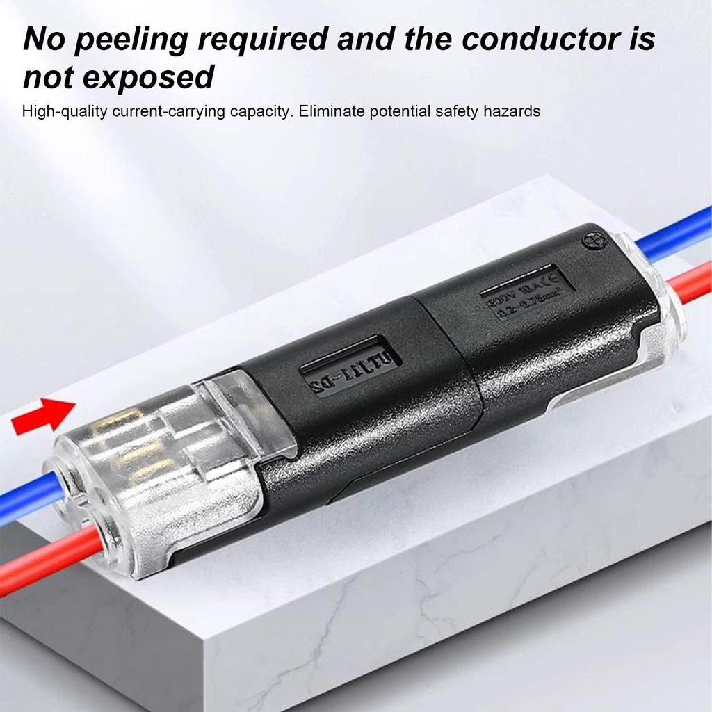 2 Pin LED Connector 30 Pieces Solderless Adapter Terminal Quick LED Connector For Electrical Work Circuit Repair Home