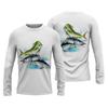 2024 Men's Fishing Shirts 3D Pinting Fishing Apparel Breathable T-Shirt Long Sleeve Outdoor Sports Crewneck Fishing Shirt 6XL