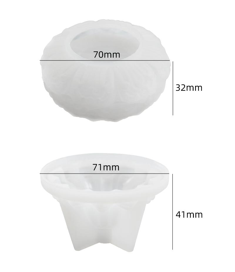 DIY кристаллическая капля эпоксидной смолы подсвечник лотоса зеркальная силиконовая форма