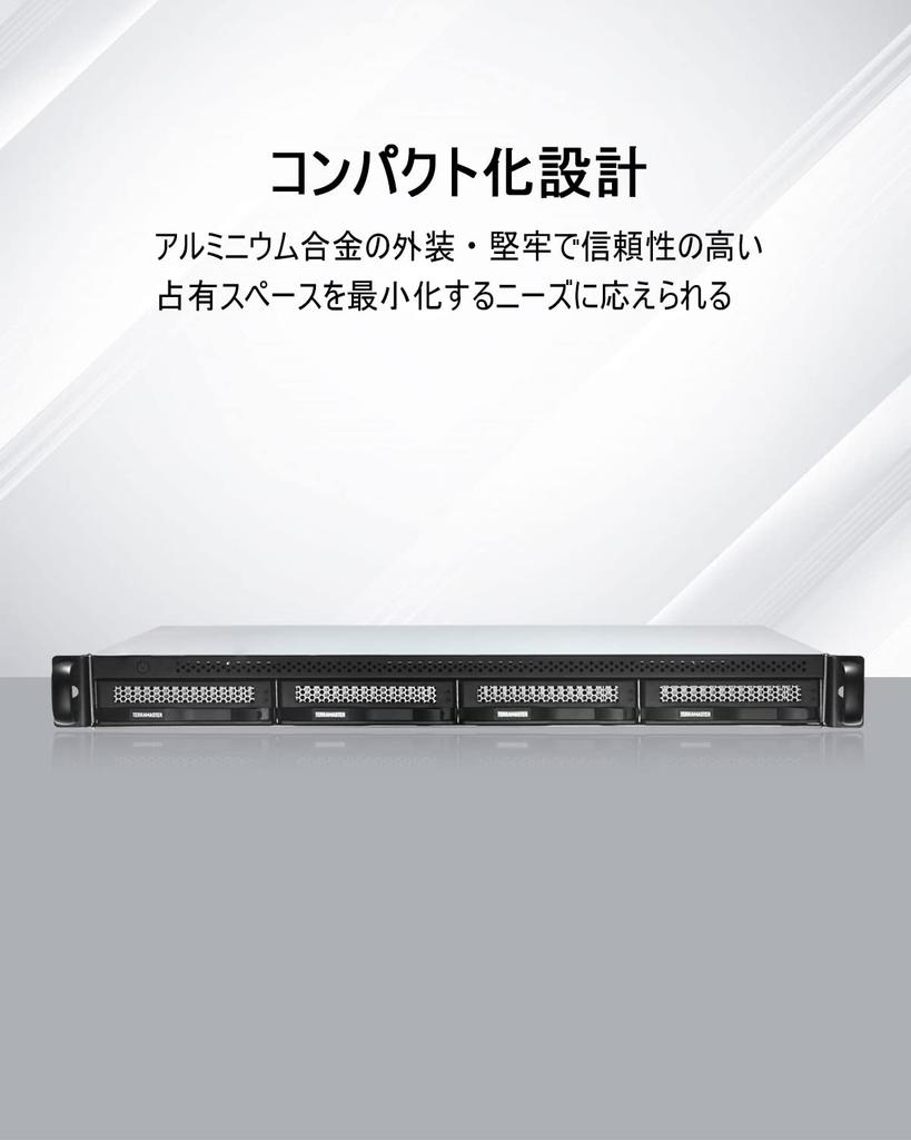 TerraMaster 1U Rackmount NAS Идеален для малого и среднего бизнеса Оснащен процессором N5095 2x порта 4 ГБ DDR4 не U4-423 2,5 Гбит/с четырехъядерный