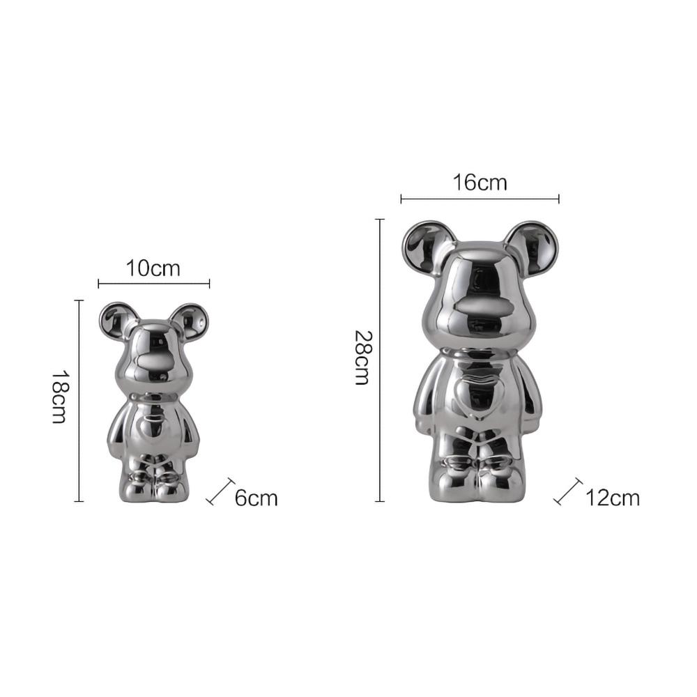 18-28 см европейская гальваническая керамическая кукла-медведь, украшение для домашнего рабочего стола, украшение для гостиной, декоративная статуэтка