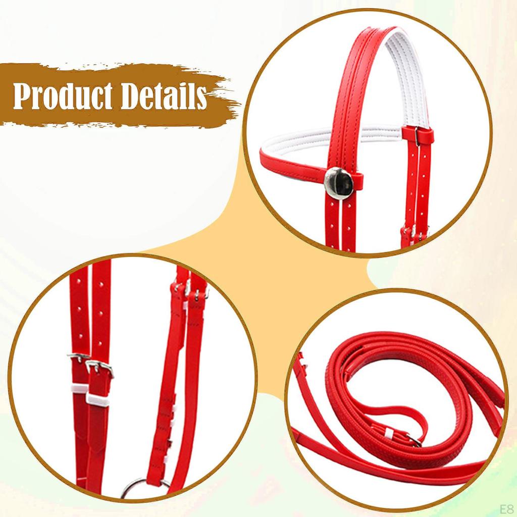 Конская уздечка с поводом, недоуздок, универсальный нержавеющий трензель, наголовник, веревка для верховой езды для клуба