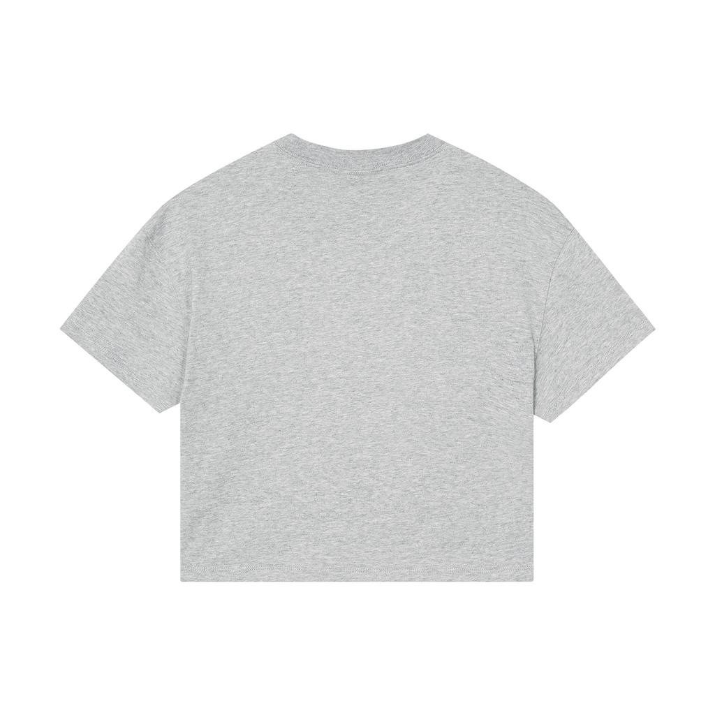 Nike Lab Casual Solid Color Logo Short Sleeve A Round Neck Top Women tops Gray DA0324-063