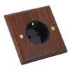 Настенная розетка черный орех стандартный ретро электрический настенный выключатель света розетка плата 16А
