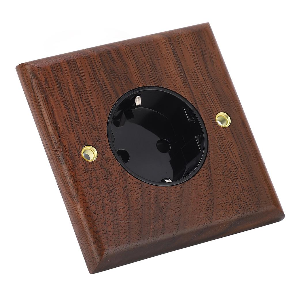 Настенная розетка черный орех стандартный ретро электрический настенный выключатель света розетка плата 16А