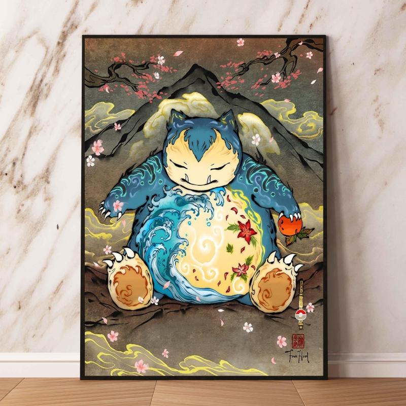 Lugia Ho-Oh Pokemon Unframed Canvas Painting Comic Themed Anime Wall Decor  Unique Collection Enhance Your Living Space
