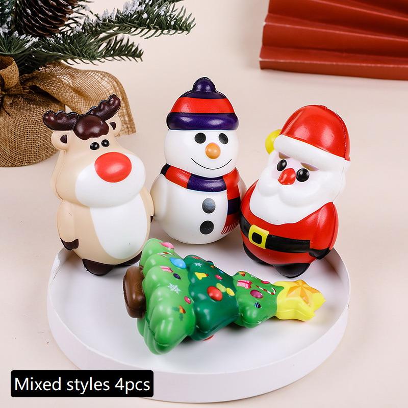 Christmas Stress Relieving Toy Santa Claus Christmas Tree Squeezing Bouncing Toy Year Gift 2025 Christmas Party Decoration