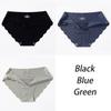 3PCS/Set Seamless Silk Women's Panties Briefs Women Underwear Female Underpants Comfortable Silk Panty Sexy Woman Lingerie M-XL