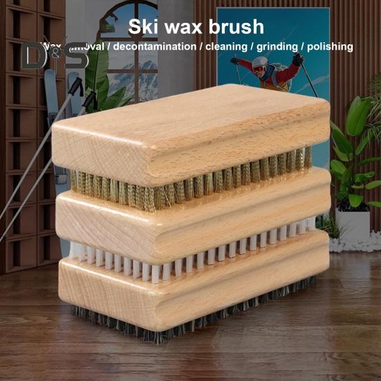 1/3 шт. Набор для нанесения воска на сноуборд, нейлоновая/латунная/конская щетка для нанесения воска на сноуборд, полировки, затенения