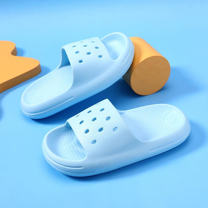 Удобные мультяшные детские тапочки для лета, домашние, надеваемые, мягкие ЭВА-тапочки