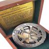 12.7 Cm  Large Sundial Compass In Rosewood Case Top Grade Calibrated  Gift