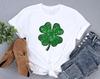 Рубашка с четырехлистником, Рубашка на День святого Патрика, Футболка с ирландским трилистником, Женская футболка в подарок на День святого Патрика, Ирландская рубашка, Счастливая рубашка