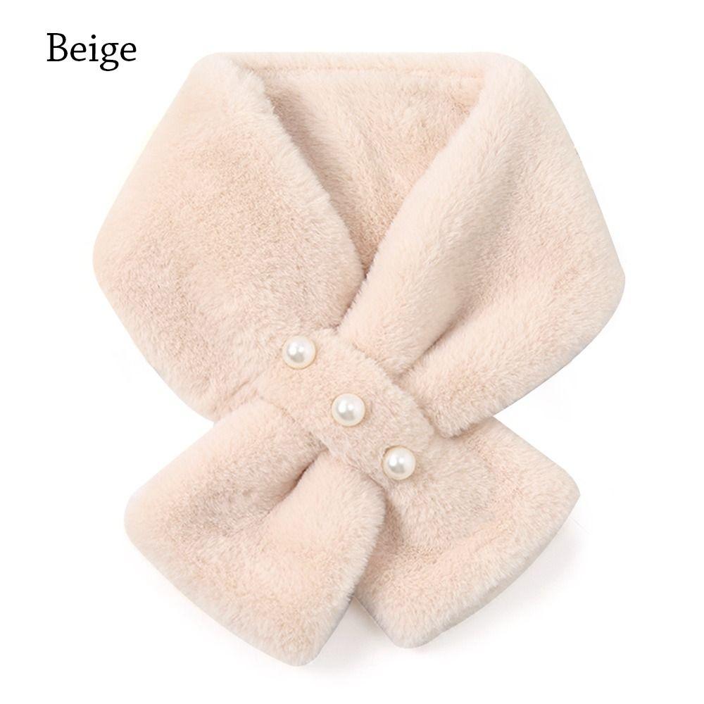 Зимний мягкий удобный искусственный меховой воротник плюшевый шарф крест на шее теплая шаль