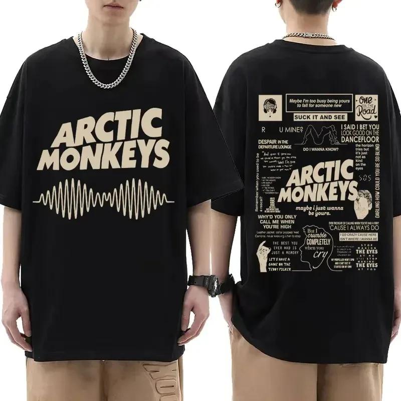 Футболка в стиле Arctic Monkeys - винтажная футболка с принтом «Список альбомов» для мужчин и женщин, хип-хоп, панк, футболки с коротким рукавом, уличная одежда