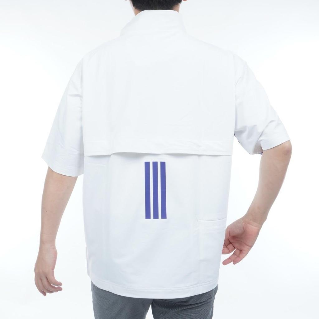Куртка colorblock белая [Adidas] С молнией до середины, короткий рукав J/L