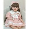 60 CM Reborn Dolls Realistic Long Hair Lifelike Soft Silicone Cloth Body Newborn Boneca Toys Kids Birthday XMAS Gift