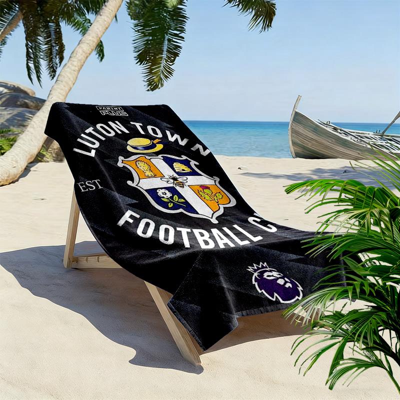 Luton Town FC Print Beach Towel, Large Soft Quick Dry Towel for Beach Camping Swimming