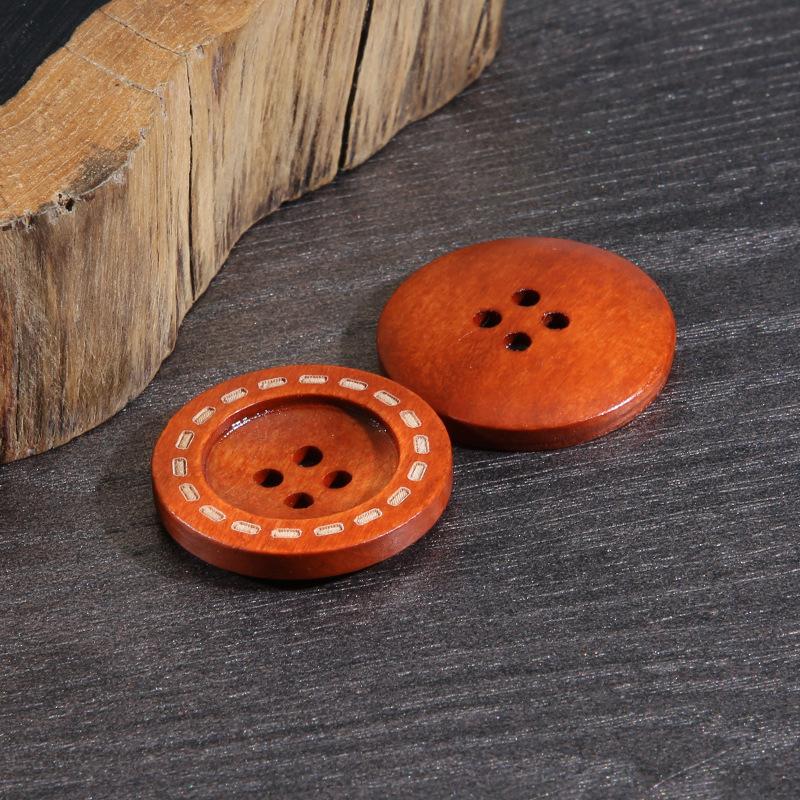 Solid Wood Clothes Buttons Men'S And Women'S Shirts Sweaters Jackets Button Accessories Children'S Coats Trench Coats Cardigan Wood Buttons