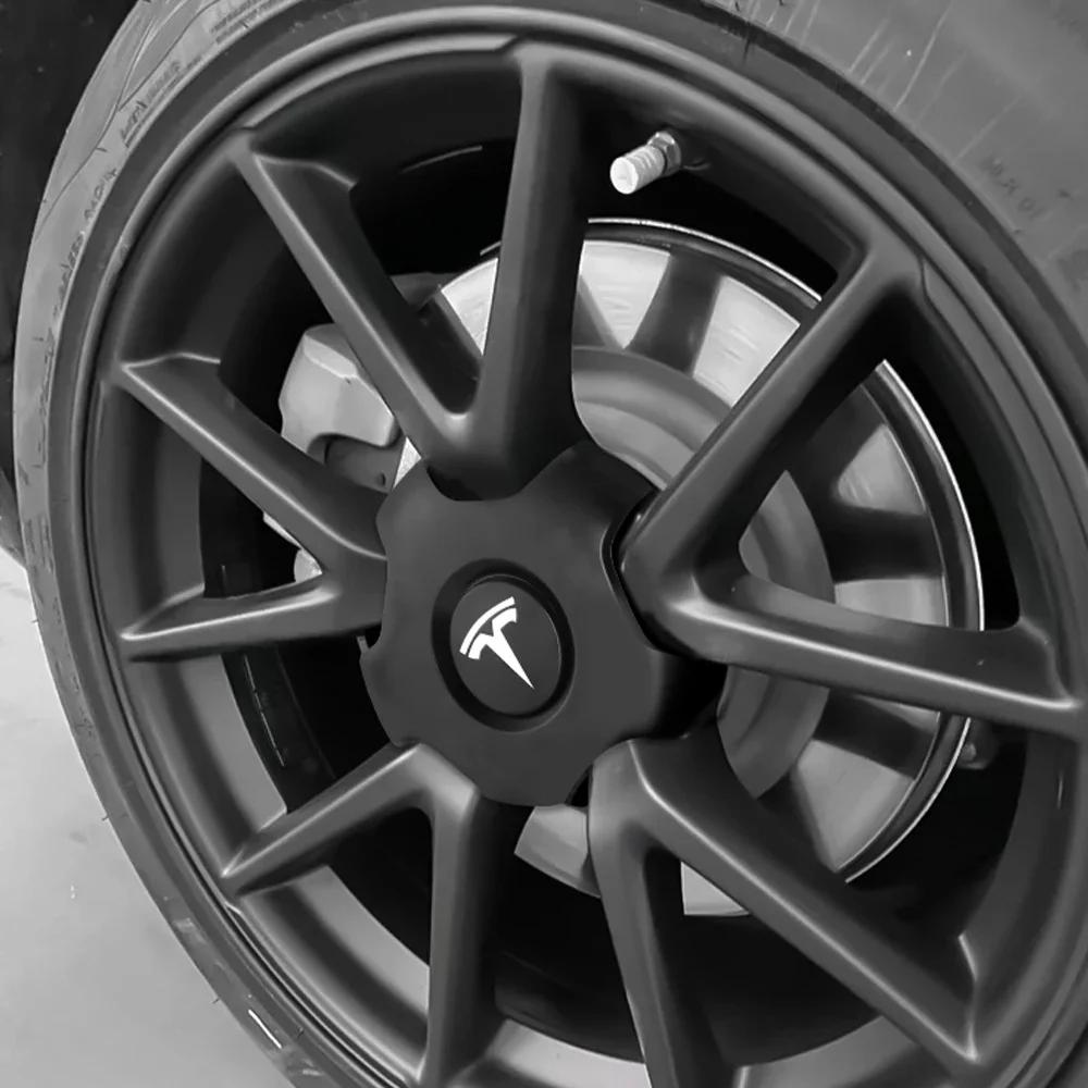 Автомобильная наклейка Tesla 4 шт. 180 мм для Tesla 3 X S Y Оригинальные колпаки на колеса Автомобильные центральные колпаки на диски Декоративная наклейка ABS Автомобильные колпаки на диски Emb