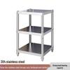 304 Stainless Steel 3-Tier Multi-functional Storage Shelf