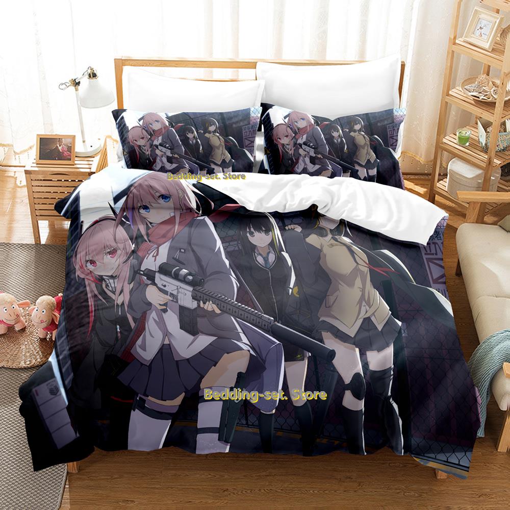 Игровой Постельное белье Girls Frontline Односпальный Двуспальный Полный Queen King Размер Постельный комплект Взрослый Детская Спальня Комплекты с пододеяльником Аниме Кавайный 2023
