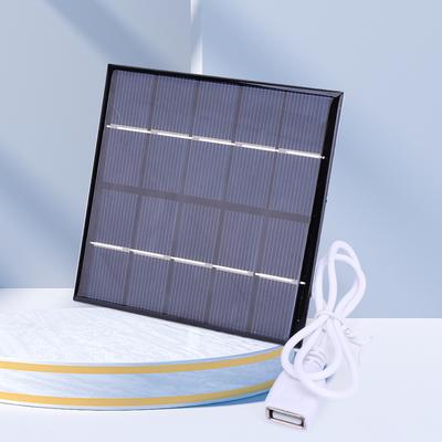 Солнечная панель-зарядное устройство 1,2 В с USB-выходом, поликристаллическая, портативный источник питания, легкое освещение для двора, для зарядки аккумуляторов 3,7 В