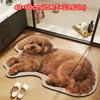 Pet Theme Rug Dog Shaped Rug Special-shaped Animal Floor Mat Cute Puppy Print Rug  Bedroom Decor
