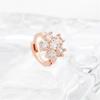 [Onm] Onm 14K Gold Needle Rose Gold Flower Cubic Zirconia Earrings (S9593984)